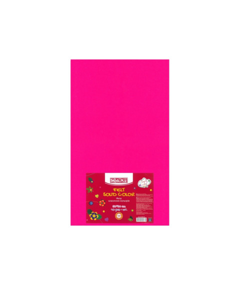 Fetru, 50x30cm, 180g/m2, coral, 10 foi, MAXI